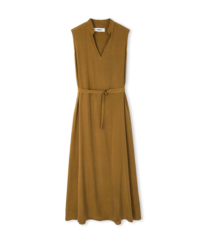 Ipekyol Belted Midi Dress Tobacco