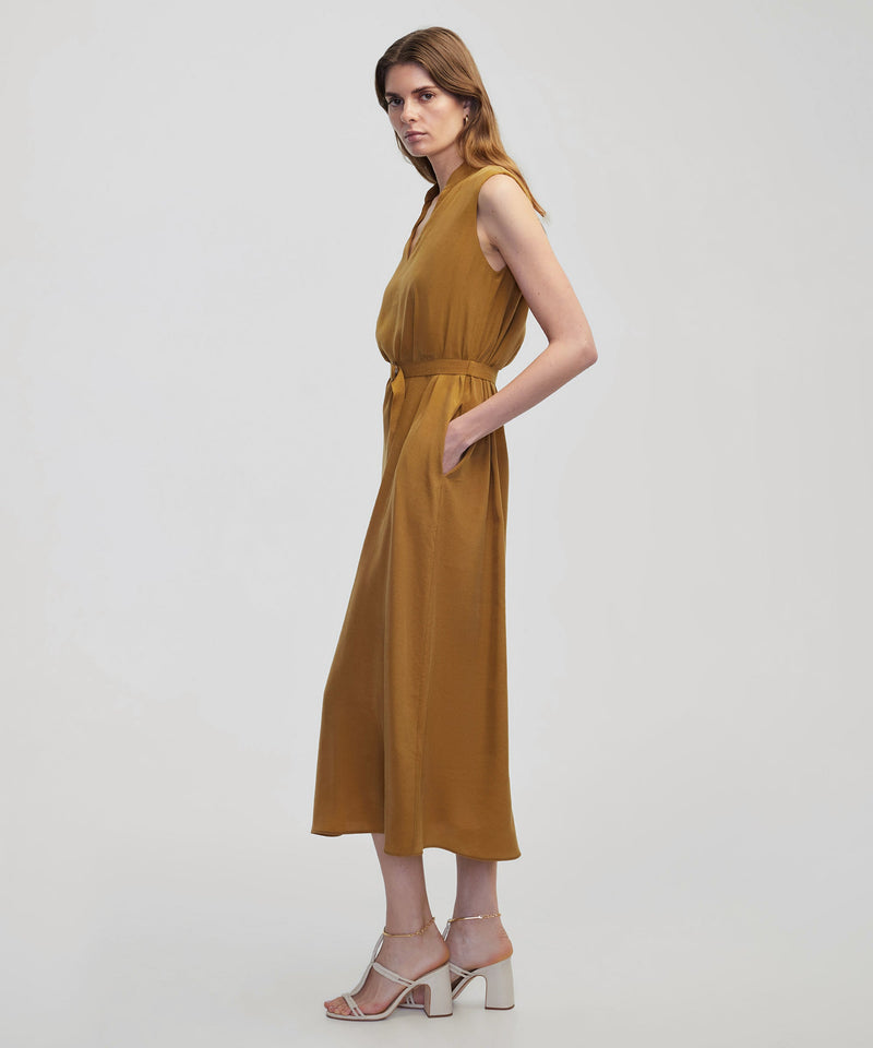 Ipekyol Belted Midi Dress Tobacco