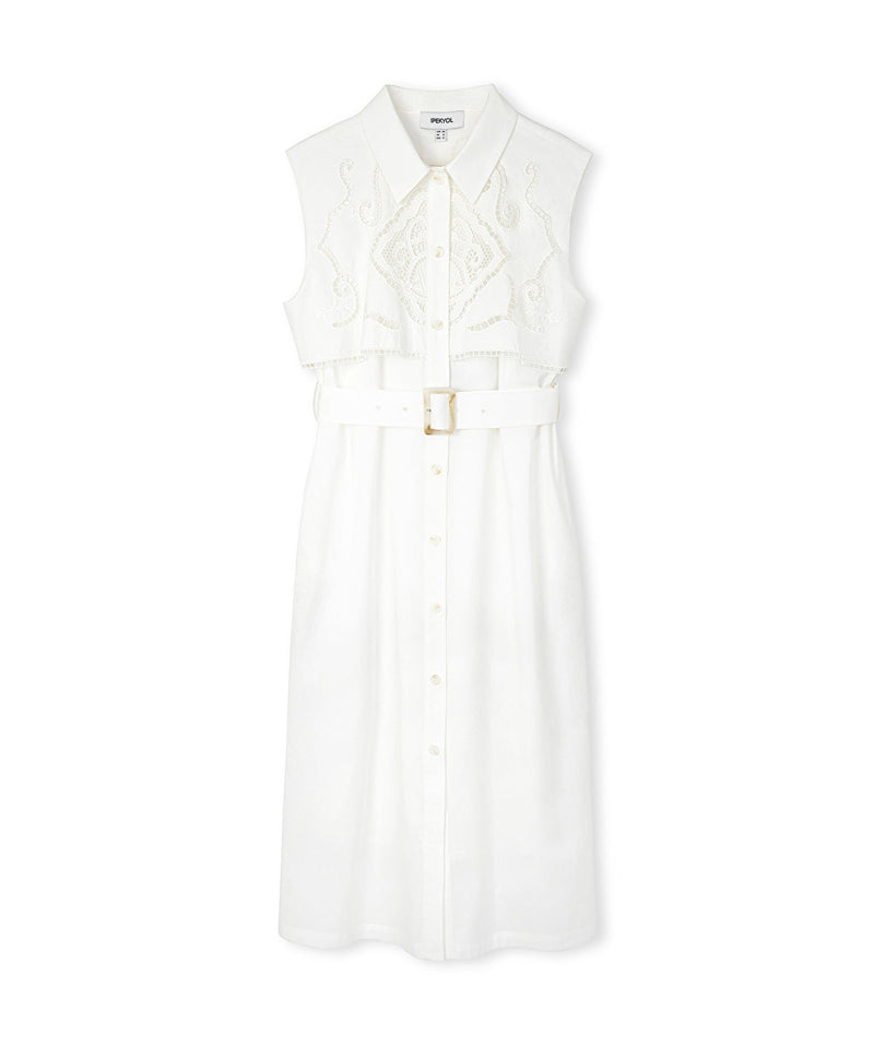 Ipekyol Embroidered Poplin Dress White