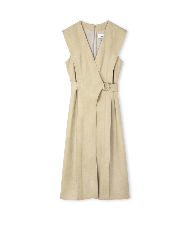 Ipekyol Double Breasted Linen Dress Natural