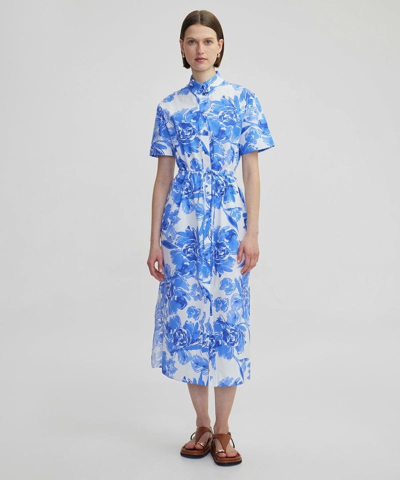 Ipekyol Floral Poplin Dress Blue