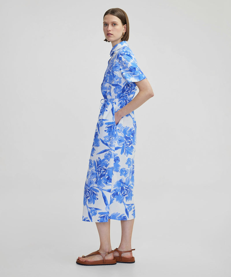 Ipekyol Floral Poplin Dress Blue