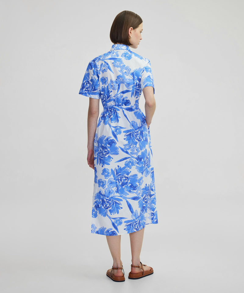 Ipekyol Floral Poplin Dress Blue
