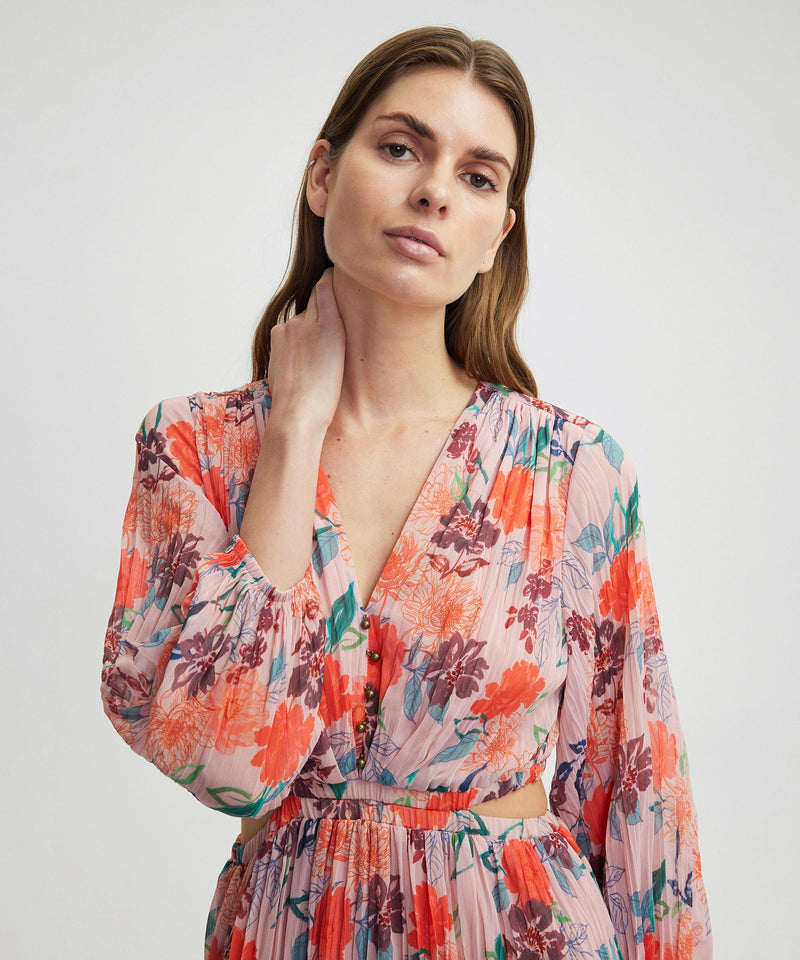 Ipekyol Floral Pattern Maxi Dress Powder