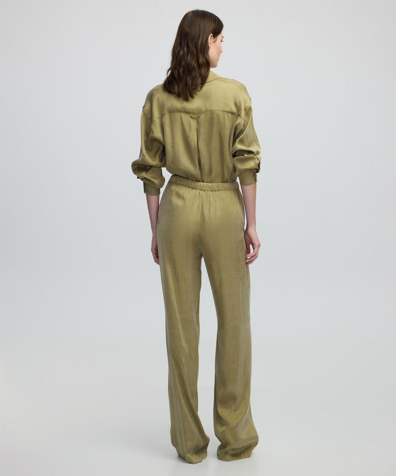 Ipekyol Wide Leg Fit Trousers Khaki