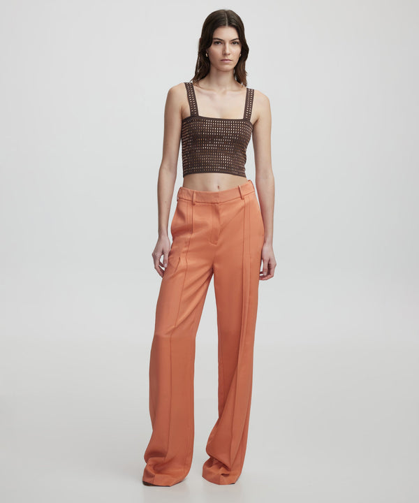 Ipekyol Pleated Wide Leg Fit Trousers Salmon