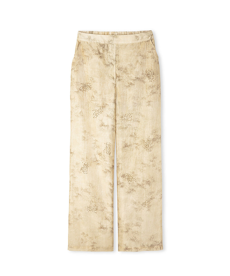 Ipekyol Embroidered And Jacquard Trousers Natural