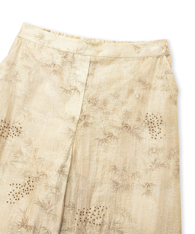 Ipekyol Embroidered And Jacquard Trousers Natural