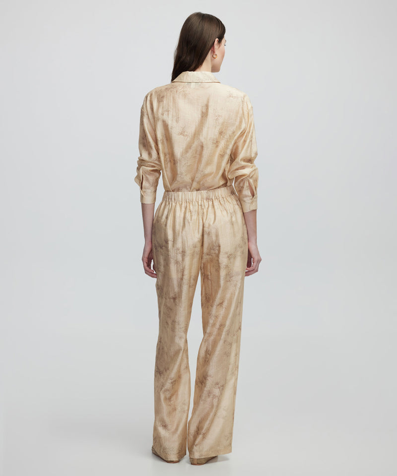 Ipekyol Embroidered And Jacquard Trousers Natural