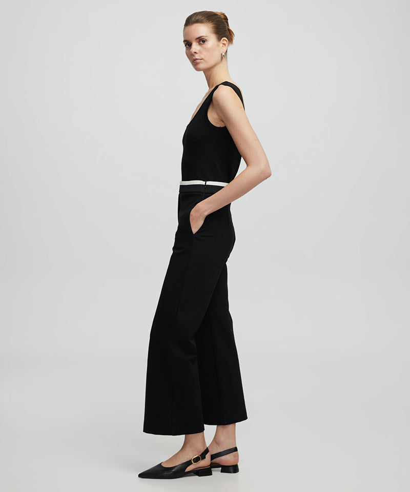 Ipekyol Contrast Waist Culotte Fit Trousers Black