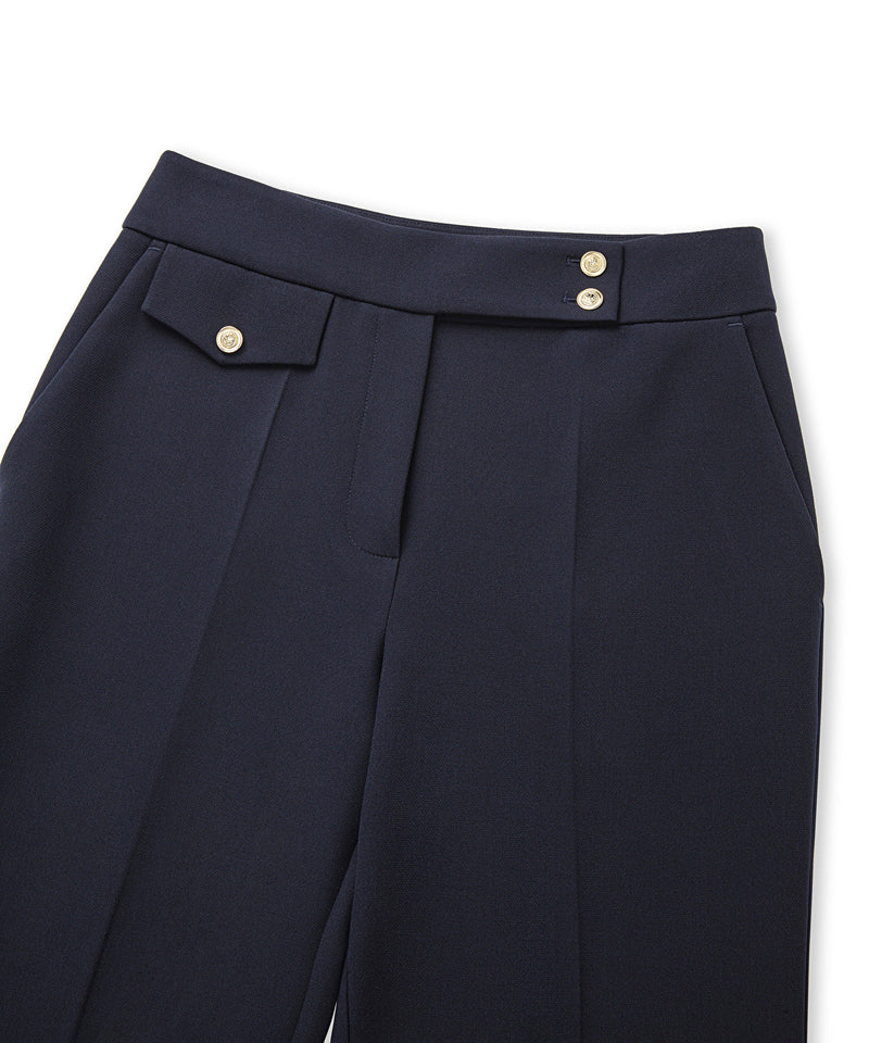 Ipekyol Trousers With Metal Button Accessories Navy