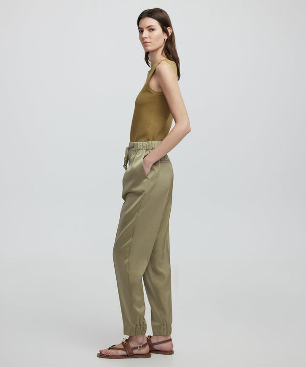 Ipekyol Shiny Textured Jogger Pants Light Khaki