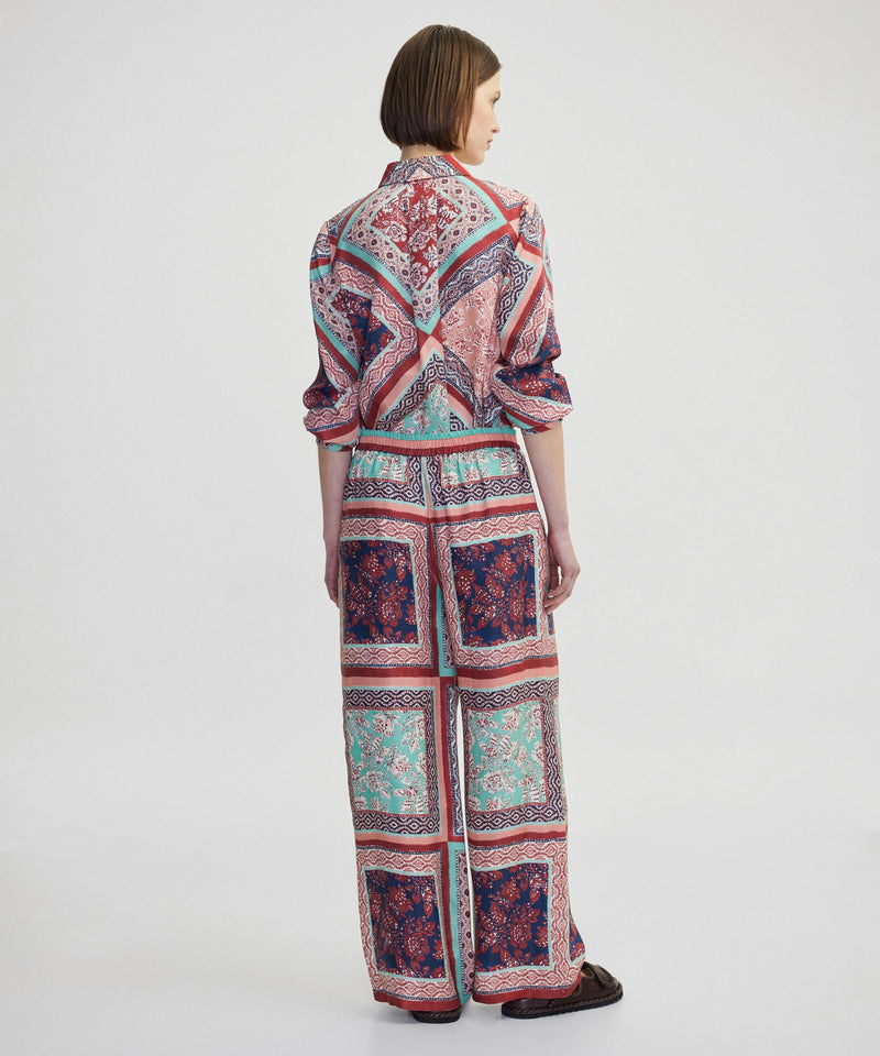 Ipekyol Patterned Drawstring Trousers Brown