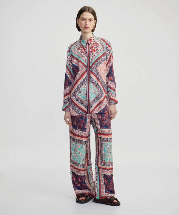 Ipekyol Patterned Drawstring Trousers Brown