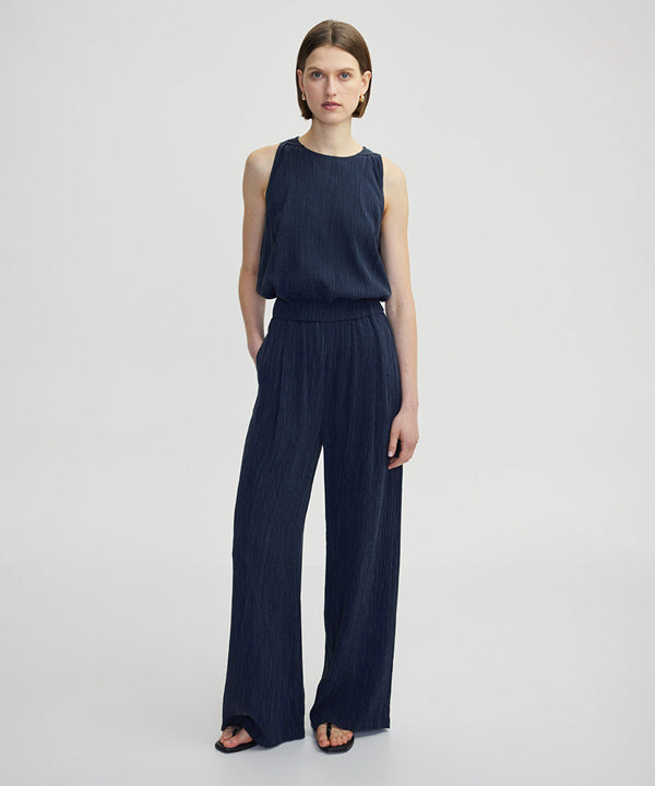 Ipekyol Cupro Trousers Navy