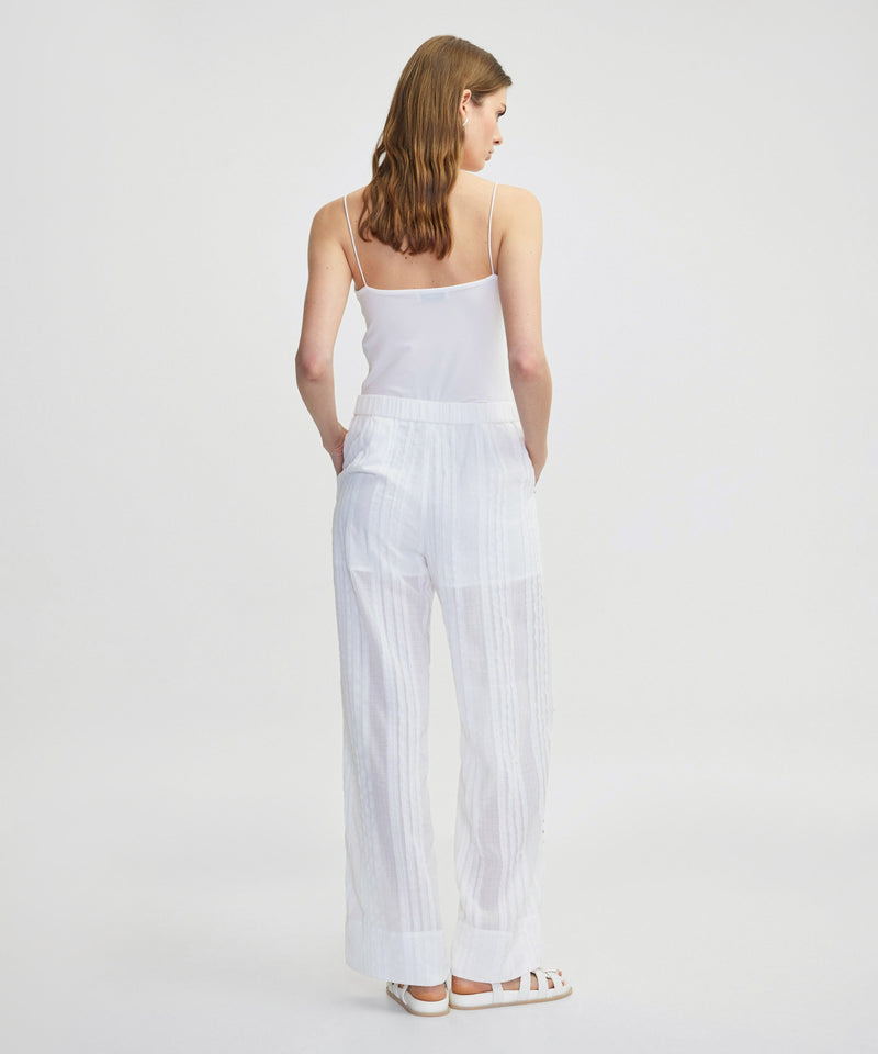 Ipekyol Strass Stone Printed Trousers Off White