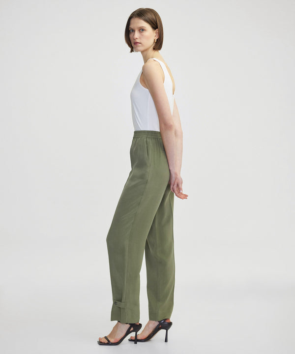 Ipekyol Elastic Waist Trousers With Buttons Khaki