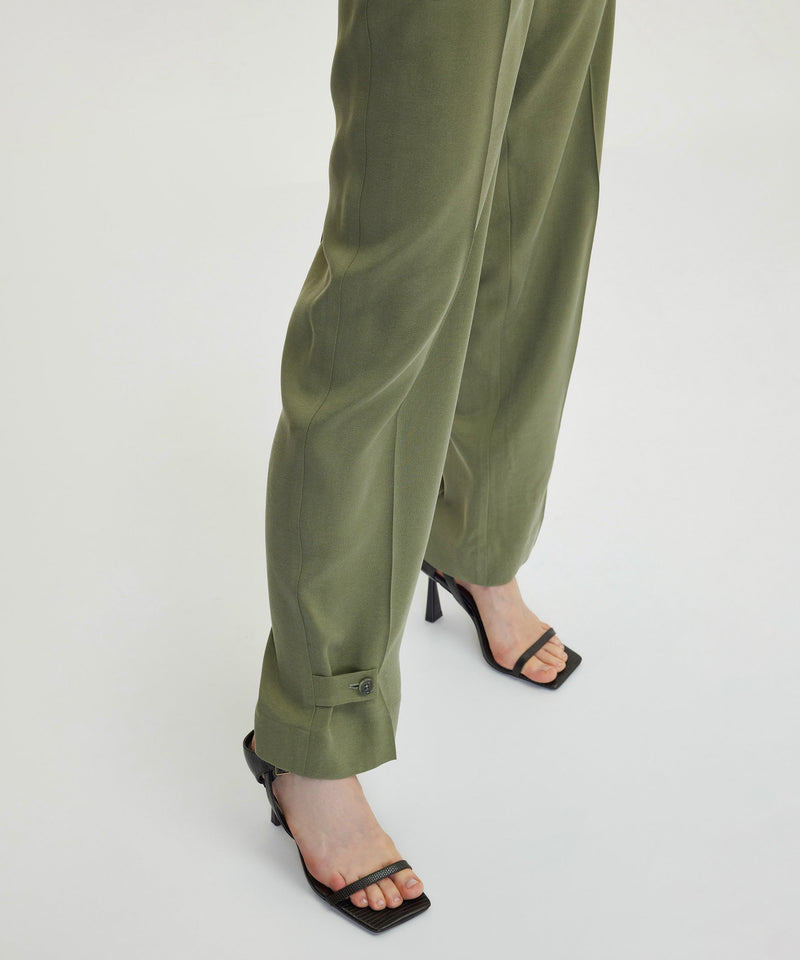 Ipekyol Elastic Waist Trousers With Buttons Khaki