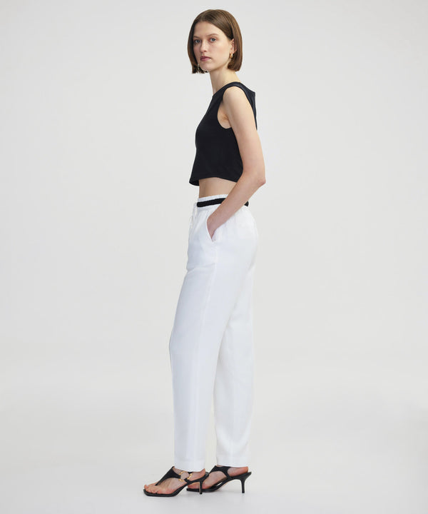 Ipekyol Contrast Waist Trousers Ecru