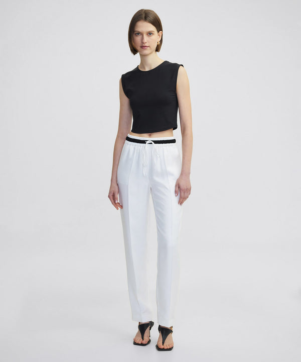 Ipekyol Contrast Waist Trousers Ecru