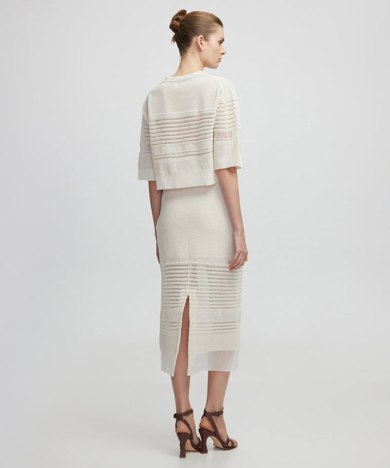 Ipekyol Detailed Hem Knitted Skirt Off White