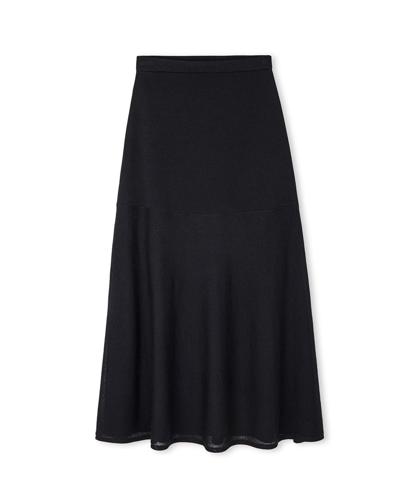 Ipekyol Fabric Mix Skirt Black