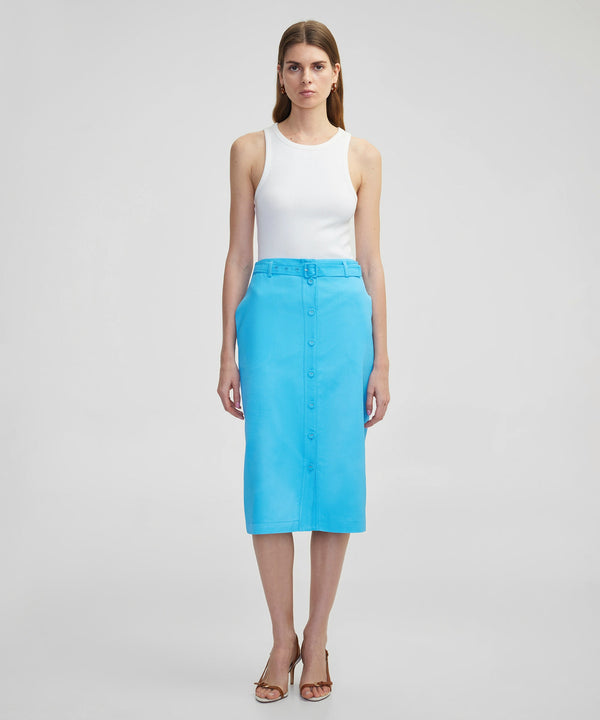 Ipekyol Belted Midi Skirt Blue