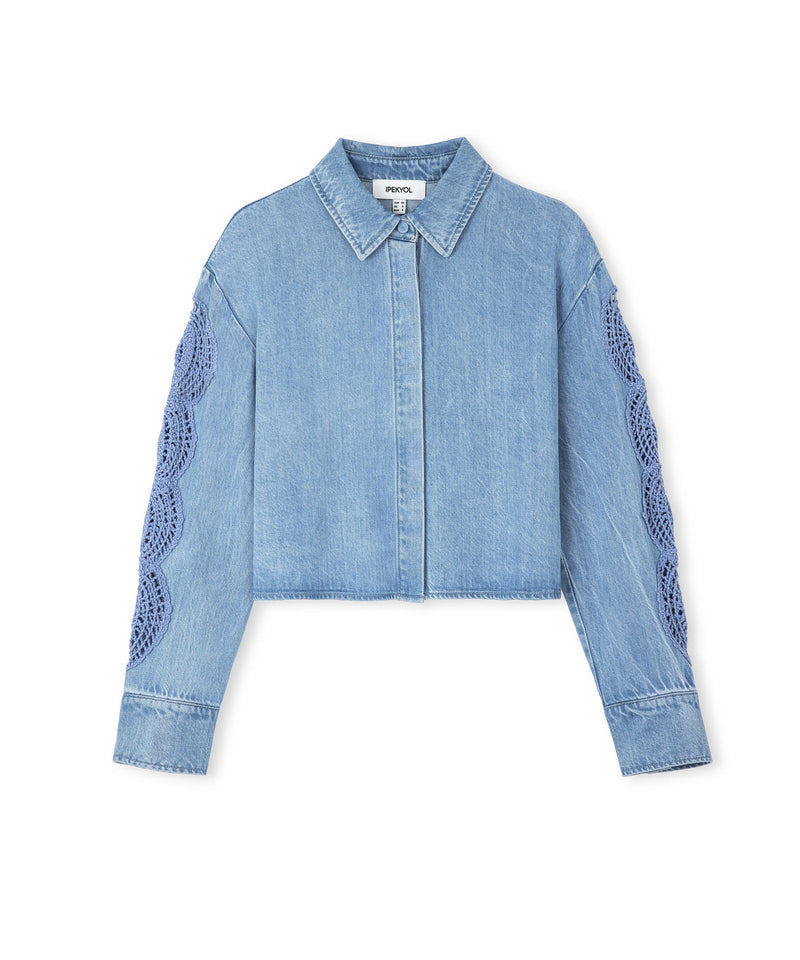 Ipekyol Denim Jacket With Appliques Light Indigo