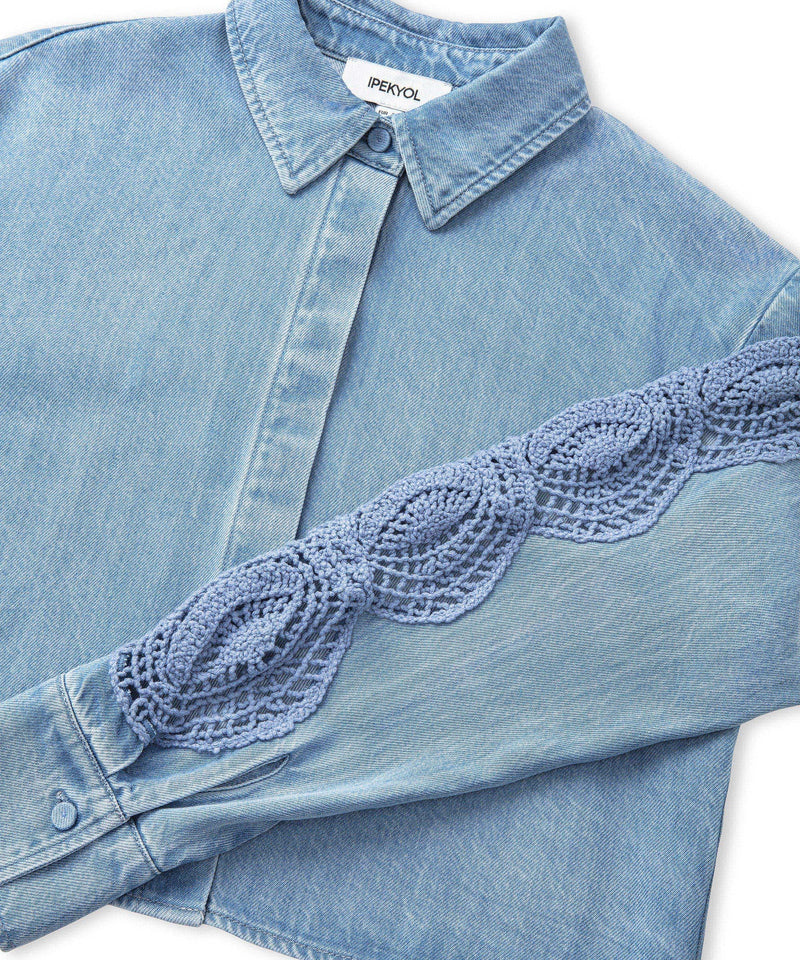 Ipekyol Denim Jacket With Appliques Light Indigo