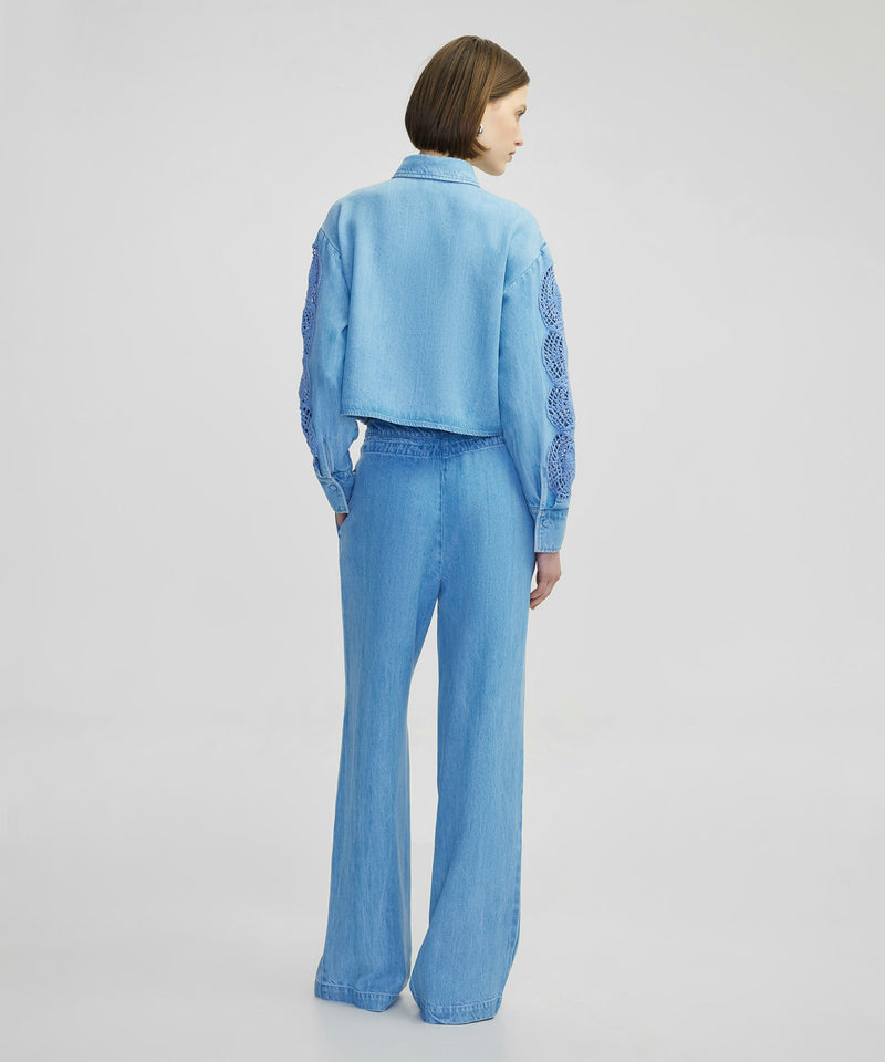 Ipekyol Denim Jacket With Appliques Light Indigo