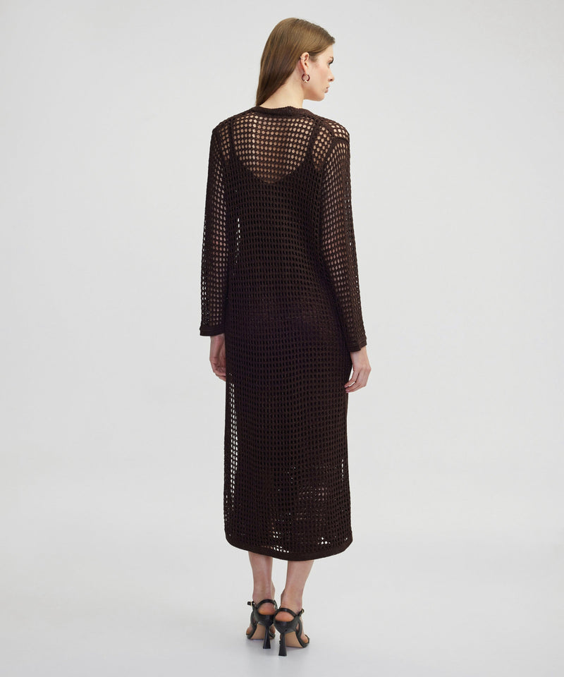 Ipekyol Openwork Knitted Jacket Brown