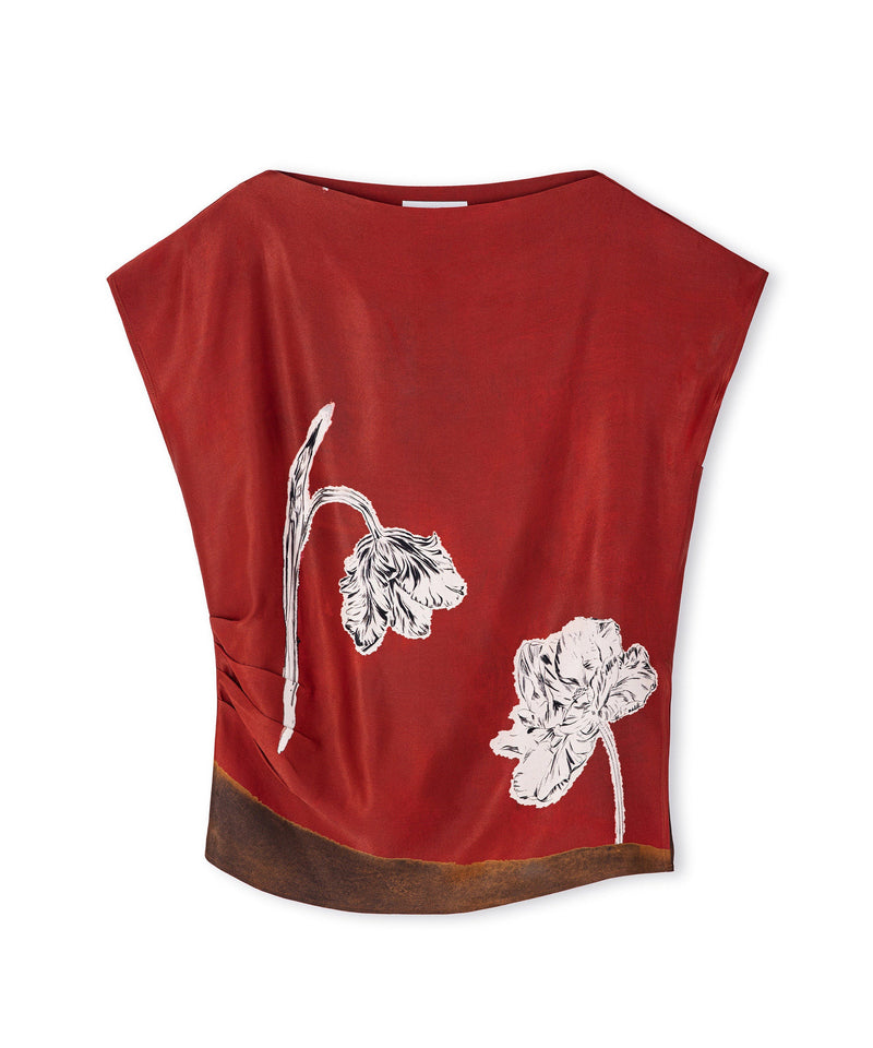 Ipekyol Flower Pattern Blouse Red