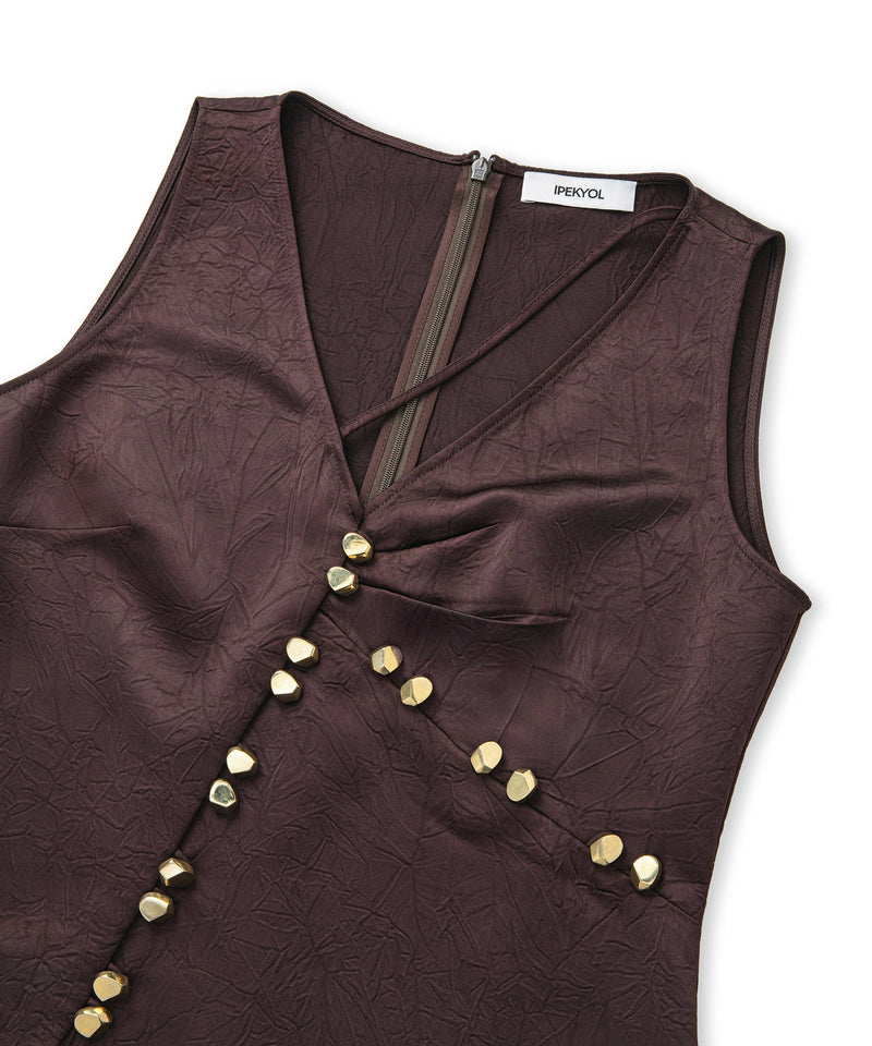 Ipekyol Metal Button Blouse Brown