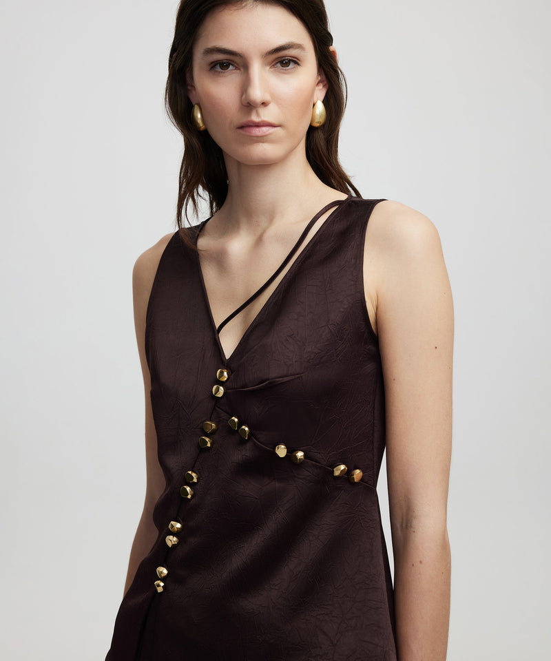 Ipekyol Metal Button Blouse Brown