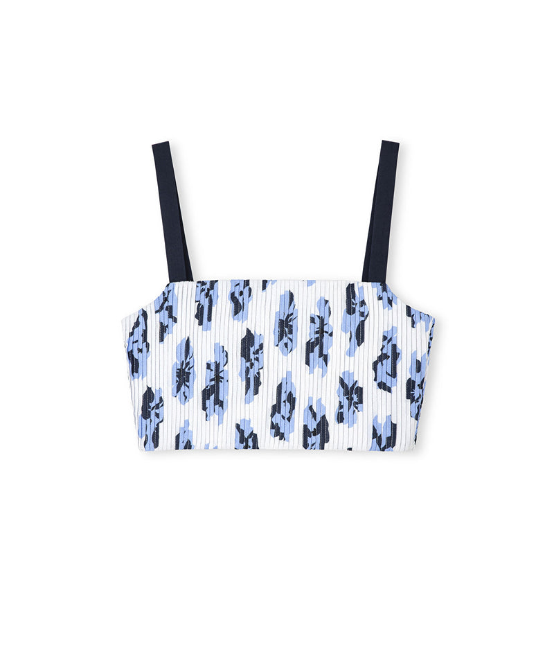 Ipekyol Floral Pattern Ribbed Blouse White