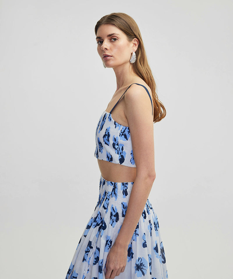 Ipekyol Floral Pattern Ribbed Blouse White