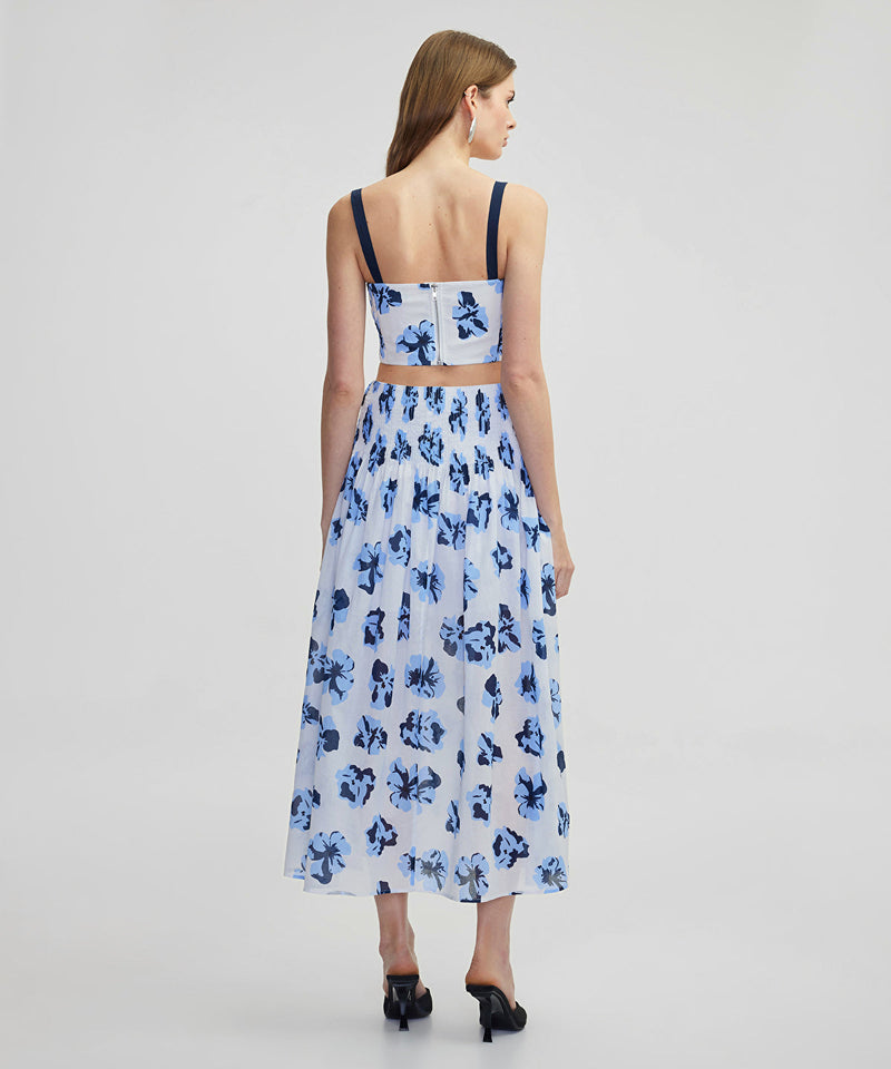 Ipekyol Floral Pattern Ribbed Blouse White