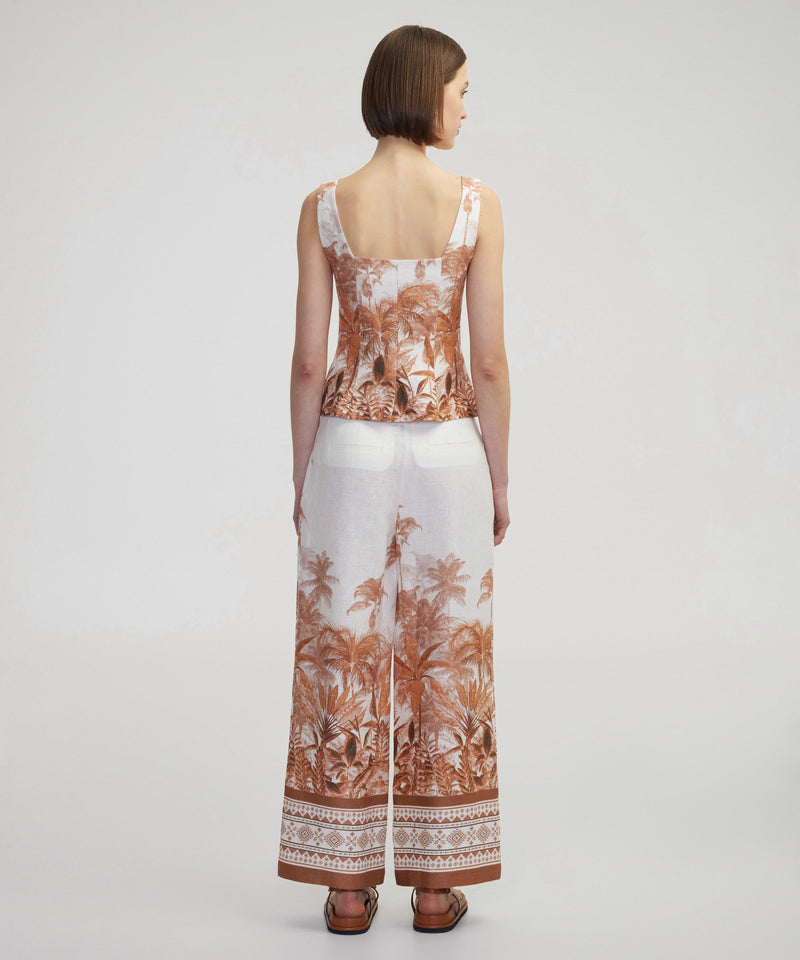 Ipekyol Patterned Linen Vest Ecru