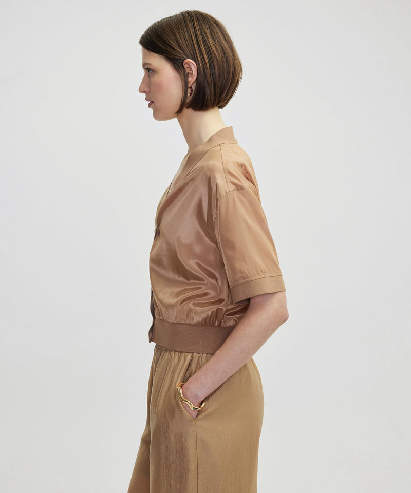 Ipekyol Color Block V-Neck Blouse Natural