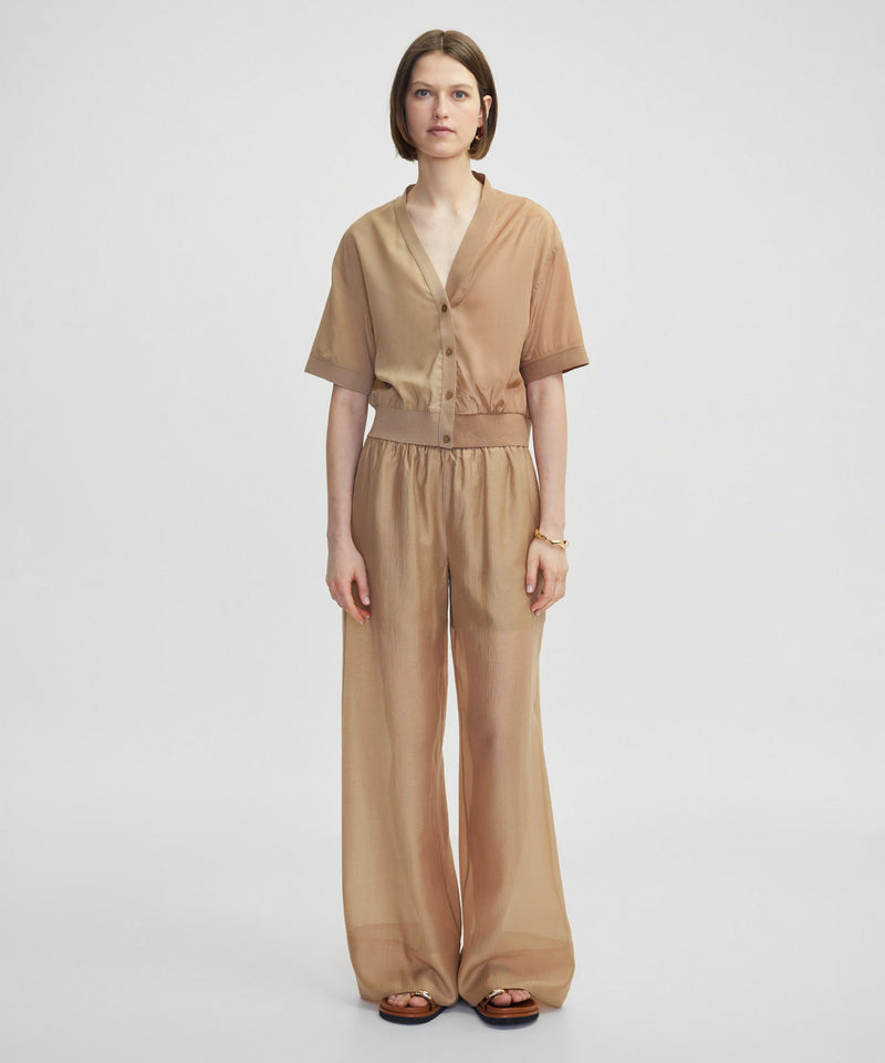 Ipekyol Color Block V-Neck Blouse Natural