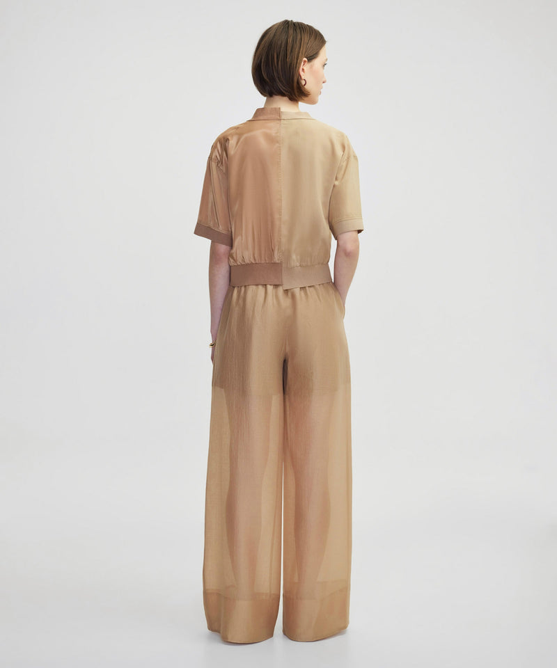 Ipekyol Color Block V-Neck Blouse Natural