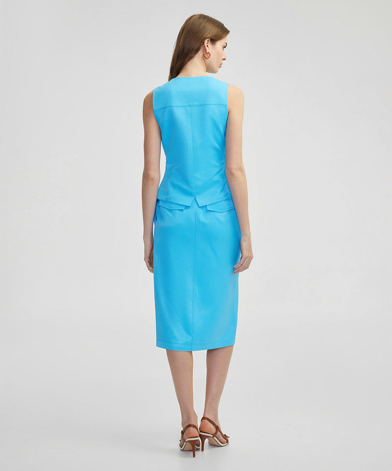 Ipekyol Double Belt Effect Vest Blue