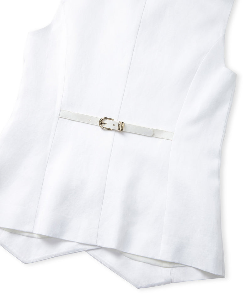 Ipekyol Button Closure Vest With Fleece Pockets White