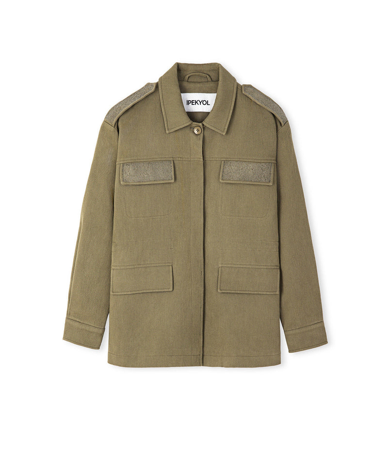 Ipekyol Flap Pocket Detailed Coat Khaki