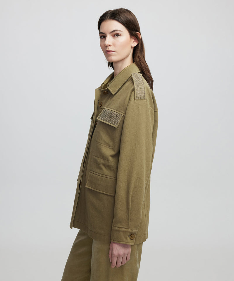 Ipekyol Flap Pocket Detailed Coat Khaki