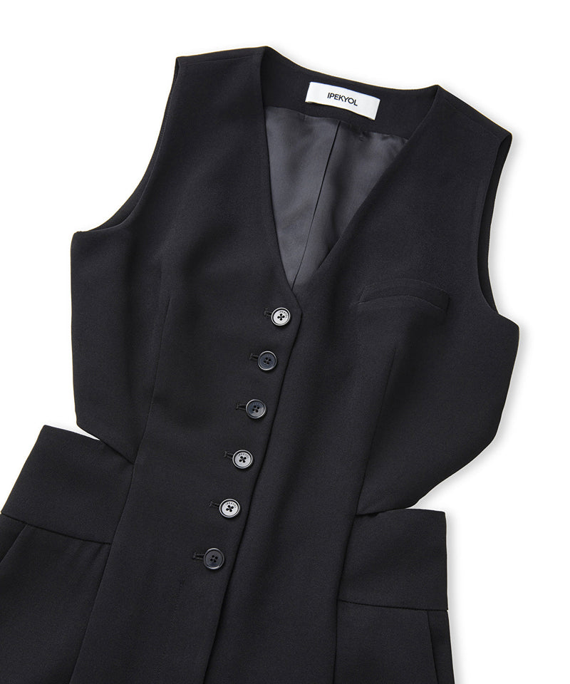 Ipekyol Double-Piece Look Wide Leg Jumpsuit Black