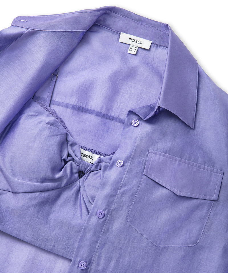 Ipekyol Two-Piece Look Shirt Lilac