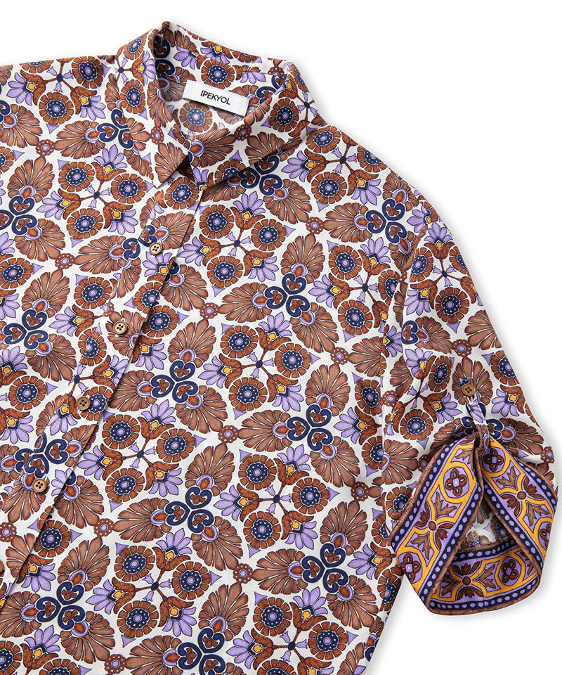 Ipekyol Patterned Shirt Tobacco