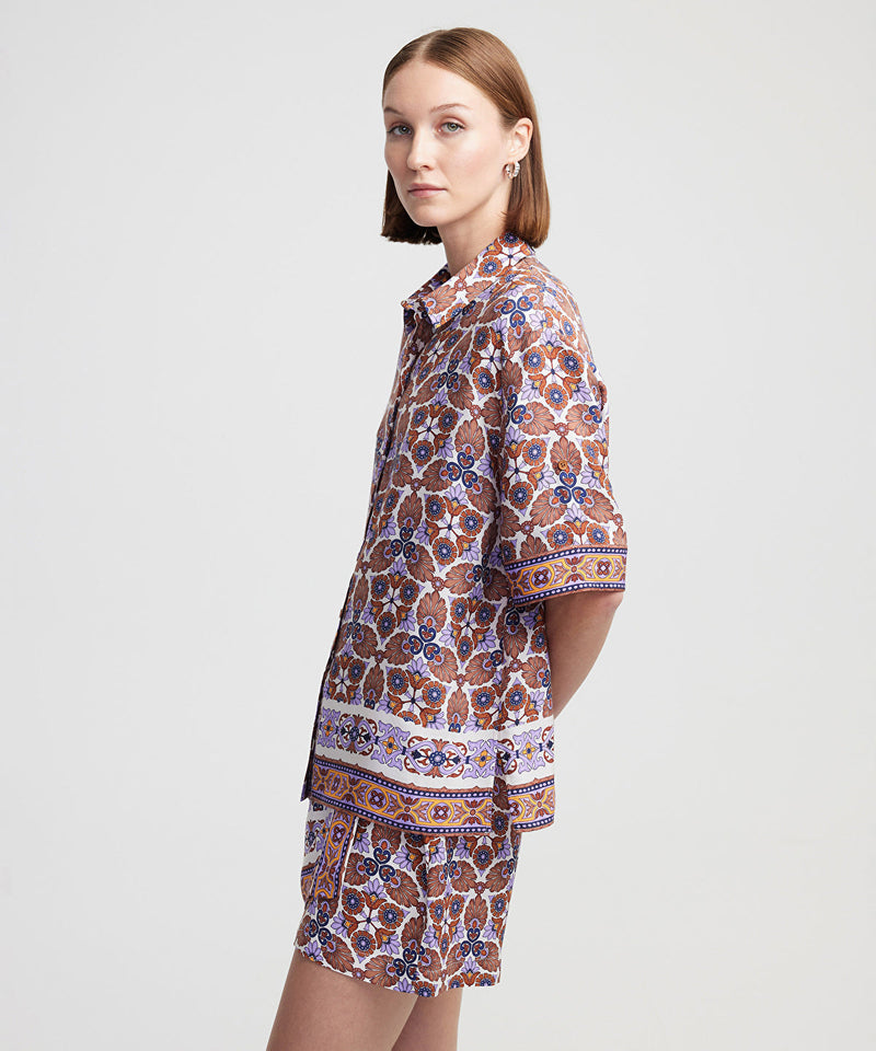 Ipekyol Patterned Shirt Tobacco