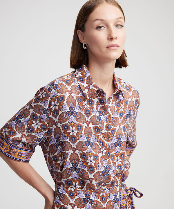 Ipekyol Patterned Shirt Tobacco